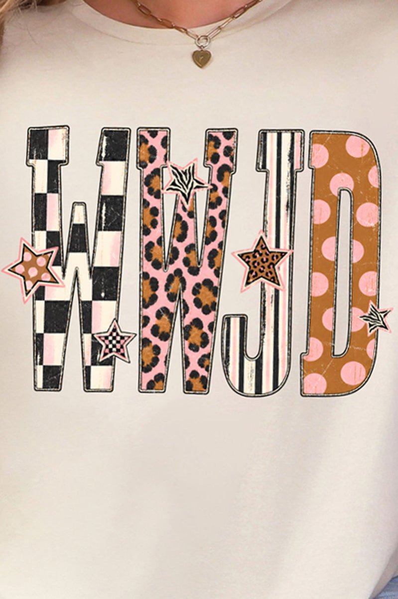 WWJD Pattern Pop Softstyle Adult T-Shirt product image 2