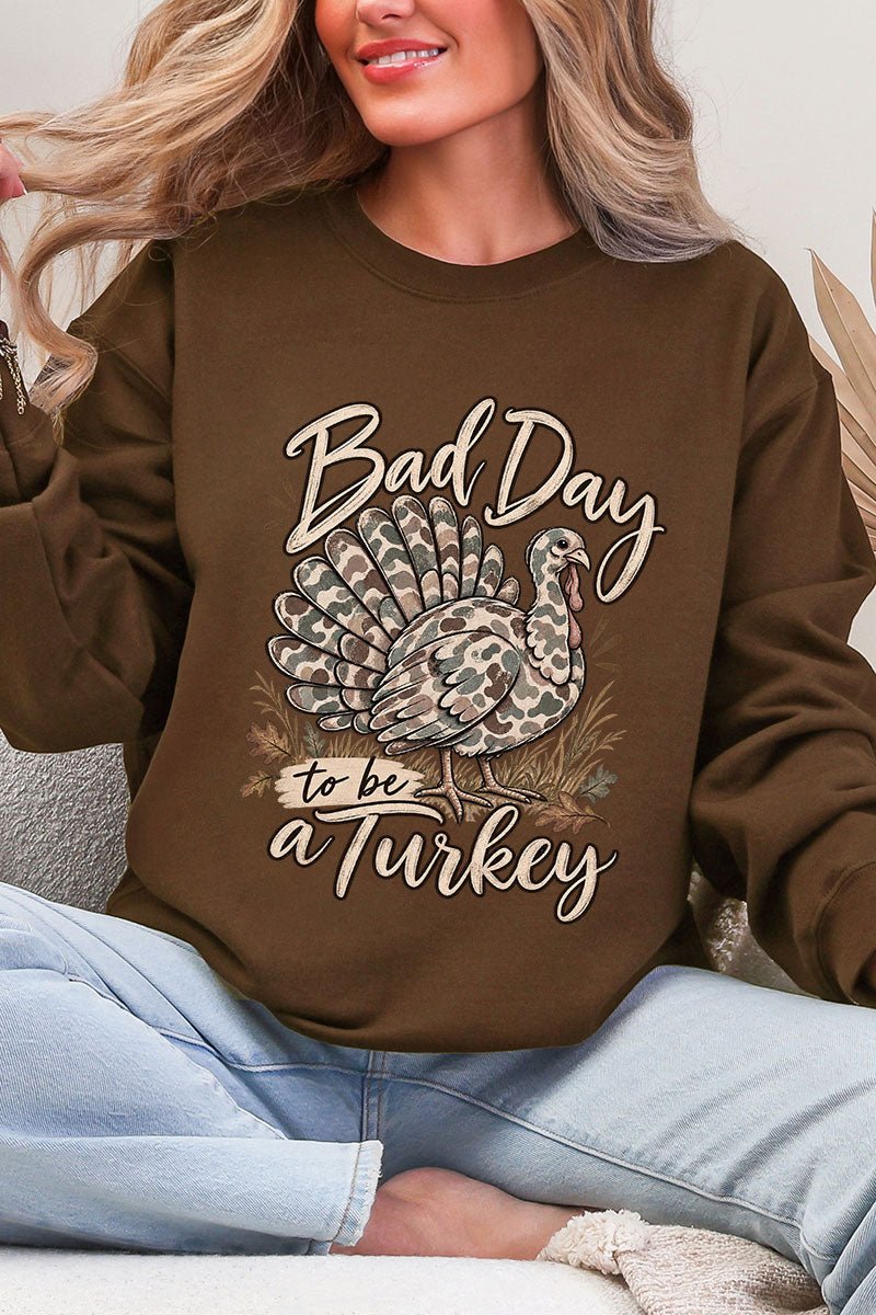 Bad Day Camo Turkey Ecosmart Crewneck Sweatshirt product image 3