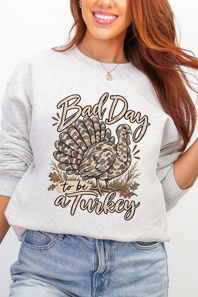 Bad Day Camo Turkey Ecosmart Crewneck Sweatshirt product image 4
