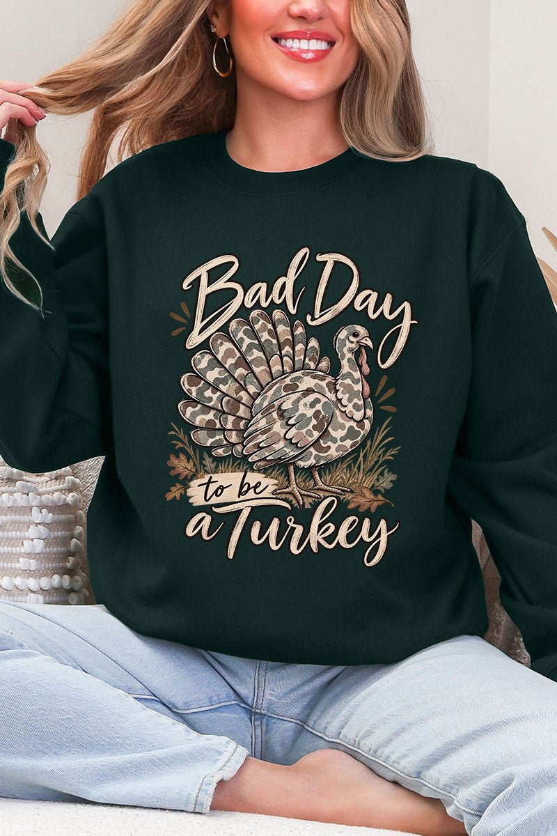 Bad Day Camo Turkey Ecosmart Crewneck Sweatshirt product image 5