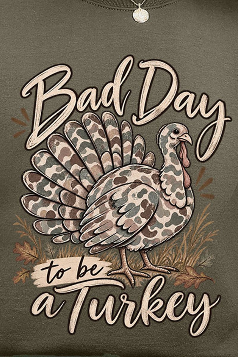 Bad Day Camo Turkey Ecosmart Crewneck Sweatshirt product image 2