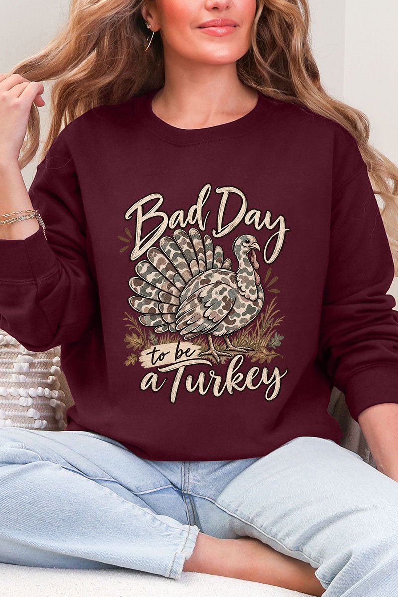 Bad Day Camo Turkey Ecosmart Crewneck Sweatshirt product image 8