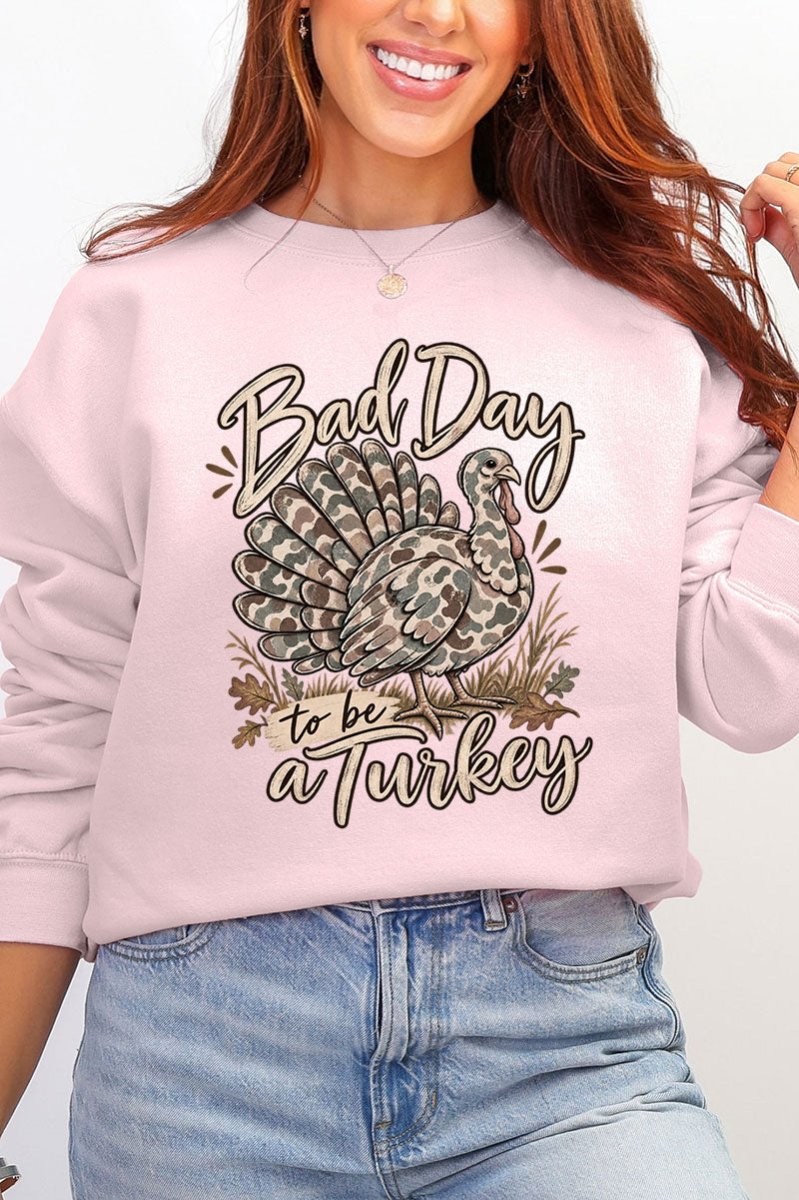 Bad Day Camo Turkey Ecosmart Crewneck Sweatshirt product image 9