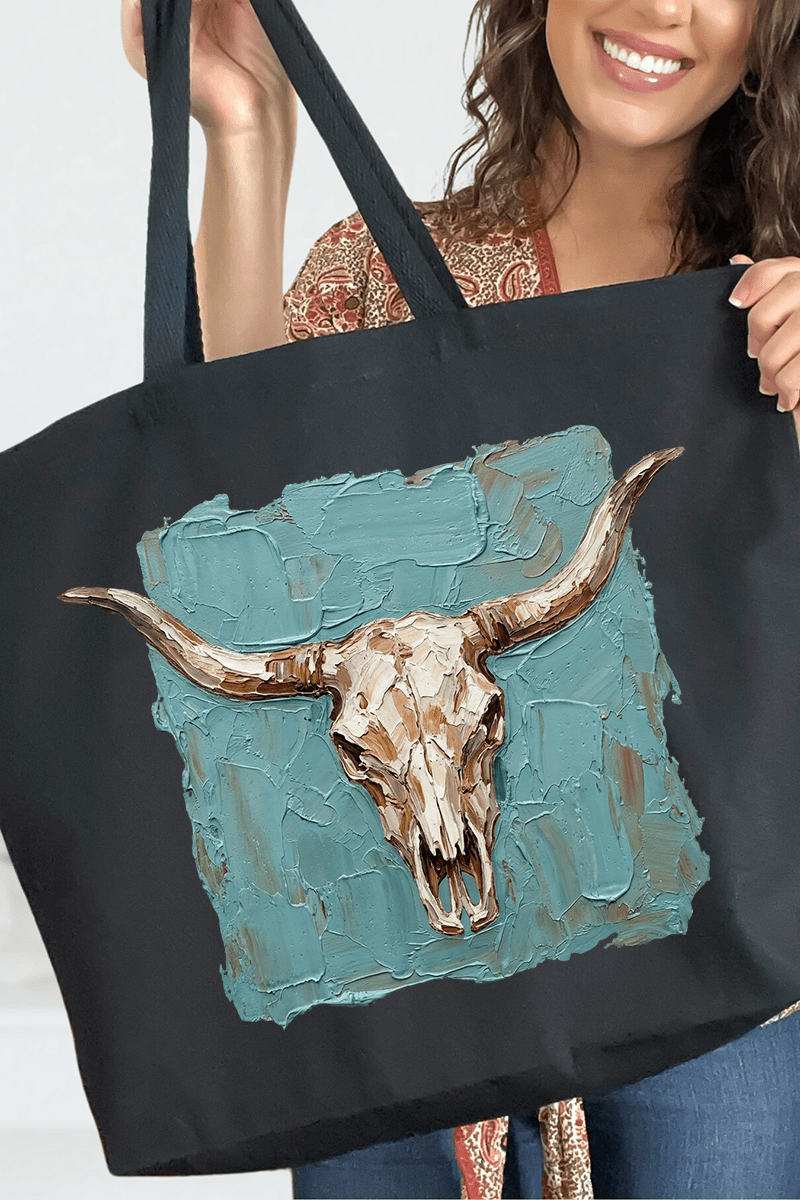 Longhorn Gallery Canvas Jumbo Tote