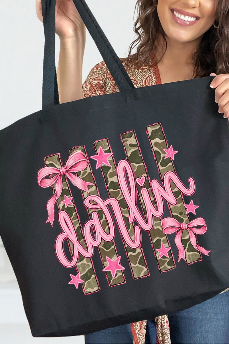 Pink Southern Darlin Canvas Jumbo Tote