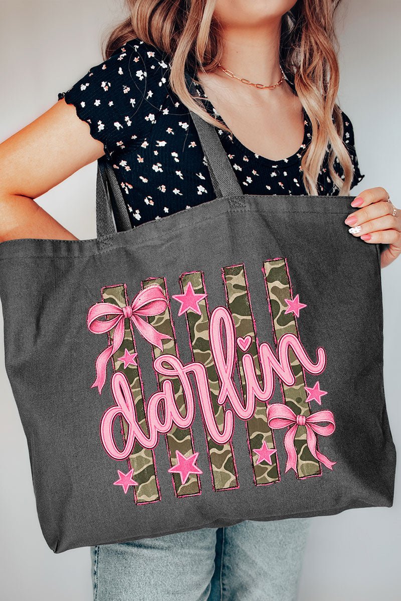 Pink Southern Darlin Canvas Jumbo Tote