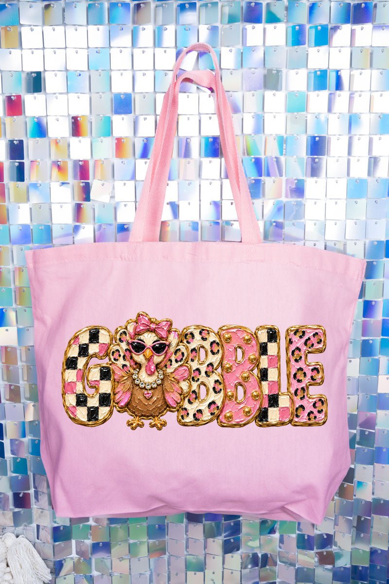 Gobble & Glam Canvas Jumbo Tote