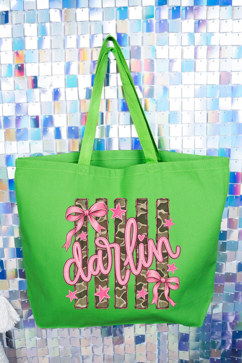 Pink Southern Darlin Canvas Jumbo Tote