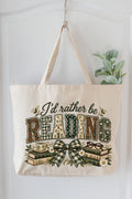 Cozy Reading Nook Canvas Jumbo Tote