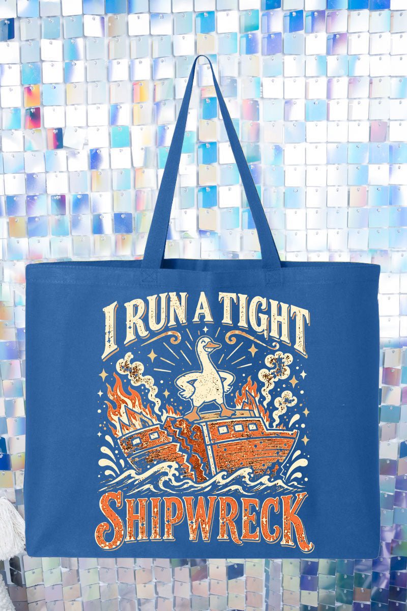 Tight Shipwreck Goose Canvas Jumbo Tote