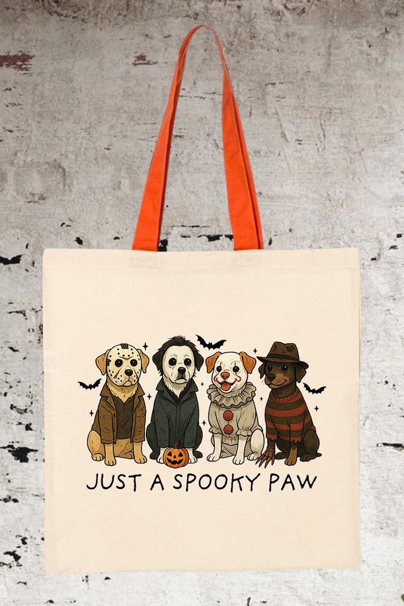 Just A Spooky Paw Medium Canvas Tote