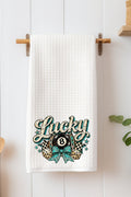Retro Lucky Shot Waffle Kitchen Towel