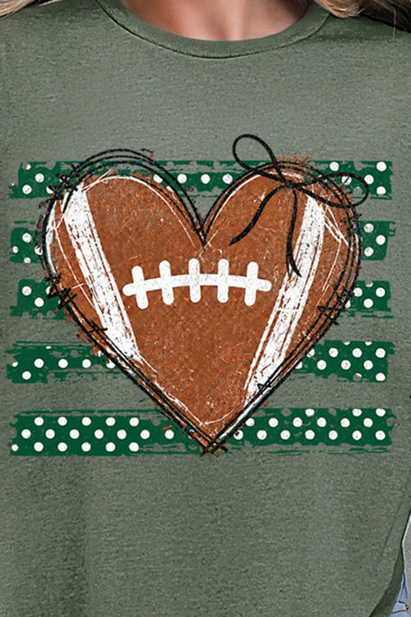 Green Football Sweetheart Softstyle Adult T-Shirt product image 2