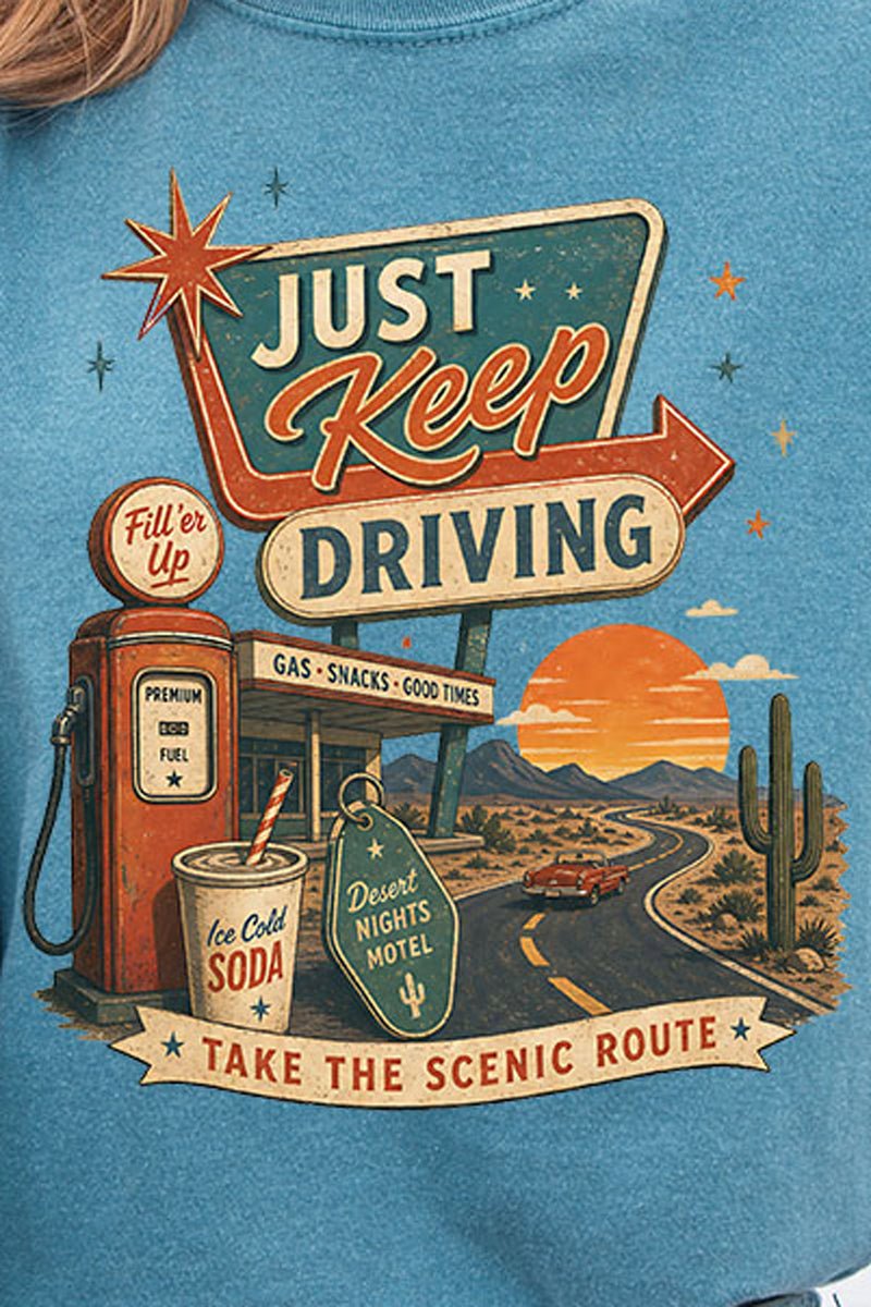 Just Keep Driving Comfort Colors Heavyweight Long T-Shirt product image 2